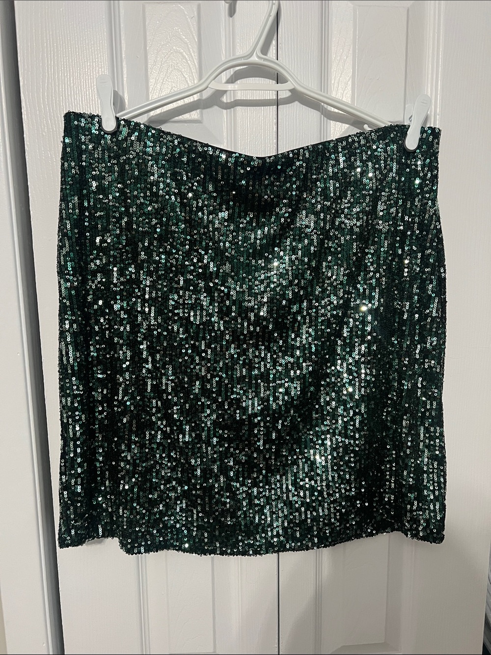 Reitmans Sparkling Emerald Sequin Mini Skirt - Women XL